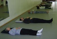 In the Kwoon, Meditation 101: Pathways to Stillness (March 2008): The participants may not look like they're doing much, but the seminar began with a focus on the exploration of seven different breathing techniques. Everyone soon discovered there's a lot more to breath than simple inhalation and exhalation.