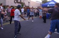 Village of Patchogue, St. Jude Childrens Research Hospital Fundraiser (July 25, 2008): A new version of Water Tigers Grasp Sparrows Tail to the Four Cardinal Directions receives its public premiere on the streets of Patchogue during the three-hour marathon of Tai Chi and Qigong. Blossoming opens with each of the players facing a central point instead of the traditional North.