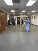 In the Studio (March 19, 2017): Walking exercises are a big part of Water Tigers approach to learning the art of Tai Chi Chuan. Here a group of students is playing Water Tigers floor exercise Ward-Off Walking.