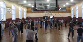 World Tai Chi & Qigong Day; St. Francis De Sales Parish Hall, Patchogue NY (April 30, 2005): The morning begins to unfold.