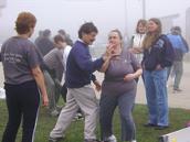 World Tai Chi & Qigong Day; Shorefront Park, Patchogue NY (April 28, 2007): Bob Klein (center in blue shirt), Long Island School of Tai-Chi-Chuan, working with Water Tiger School student Pat Mizzi as others observe during his Tai Chi as The Grand Ultimate Martial Art.