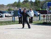 World Tai Chi & Qigong Day; Shorefront Park, Patchogue NY (April 28, 2012): A solo shot of the group demonstration captures Bill Donnelly (Green Cloud Kung Fu) flowing with his Yang-Style 108 Form.