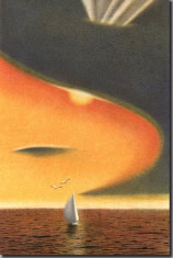 Sailing into a Yin Yang horizon. Art by David Chen.