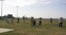 Tai Chi in the Park (September 2005): Si-Suk Paul Adago, Jr., (center, facing the camera) leads Picking the Fruit from the Temple Exercises.