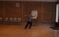 Suffolk County Community College (Riverhead), Twelfth Annual Youth Leadership Summit (October 26, 2007): Getting a feel for the room that is soon to be full of high school students Pushing Hands, Si-Hing Joel Valerio plays a section of the 24-Posture Form.