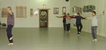 In the Kwoon, Introduction to Tai Chi Broadsword (October 2008): A very small group from two different lineages is following McElroy Laoshi (L) through The Crane Attacks and other details from Stage One of Water Tigers approach to Tai Chi Dao (Broadsword).