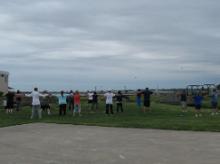 Tai Chi in the Park (June 20, 2015): Laoshi Joel Valerio (C - facing) filled the morning with a workshop exploring Wu Wei in our Tai Chi play.