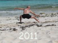 Turtle Cove, Providenciales; Turks & Caicos (February 2011): The sand is soft, the sun is warm, the water is as blue as the sky, and Laoshi Laurince McElroy is creeping down like a snake.