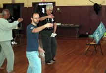 World Tai Chi & Qigong Day; St. Francis De Sales Parish Hall, Patchogue NY (April 30, 2005): Philip White (R) introduces participants to his original Yang-style short form.