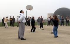 World Tai Chi & Qigong Day; Shorefront Park, Patchogue NY (April 28, 2007): Another view of the facilitators demonstration. (L to R) Sifu Tyrone Wei Wicksman, Zhang Style Tai Chi Chuan, Sifu Michael Evans, Shaolin Kung Fu Studios, Spencer Gee, Spencer Gee Wellness Corporation, Laoshi Laurince McElroy, and Bob Klein with Jean Goulet, Long Island School of Tai-Chi-Chuan.
