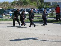 World Tai Chi & Qigong Day; Shorefront Park, Patchogue NY (April 24, 2010): Spencer Gee (L), Spencer Gee Wellness Corporation of Old Westbury, switched from his popular Tai Chi Workout to detailing aspects of form play from his lineage as the morning unfolded.