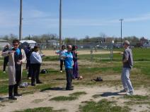 World Tai Chi & Qigong Day; Shorefront Park, Patchogue NY (April 27, 2013): Laoshi Laurince McElroy (R) from Patchogues Water Tiger School explores foundational principles of Tai Chi Chuan in his workshop String of Pearls - One Image, Two Principles.