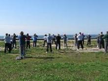 World Tai Chi & Qigong Day; Shorefront Park, Patchogue NY (May 3, 2014): Bringing a mixed-bag of work to the event, Judith Budd-Walsh (C - facing), Harmonious Movement of Port Jefferson Station, leads her workshop that included healing qigong, meridian therapy, and an abbreviated version of her lineage's Yang-style Long Form.