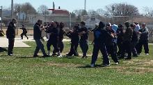 World Tai Chi & Qigong Day  Patchogue (April 25, 2015): Although it may look like it, we didnt actually have a rumble break out in the middle of our event. What we did have was a joint Push Hands workshop led by Chris Jurak, Mountain Stream Tai Chi and Qigong in Brightwaters, and Teresa White, Long Island Tai Chi in Babylon. This marks the first time in our 15-year history that instructors from two different programs came together to present a workshop.